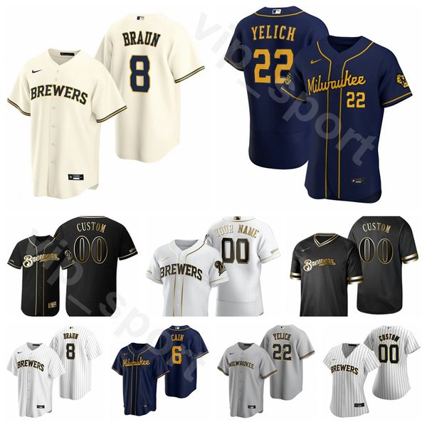 

2020 baseball man woman kids 77 lucas erceg jersey 24 avisail garcia 32 brock holt 9 manny pina 8 ryan braun mark mathias, Blue;black