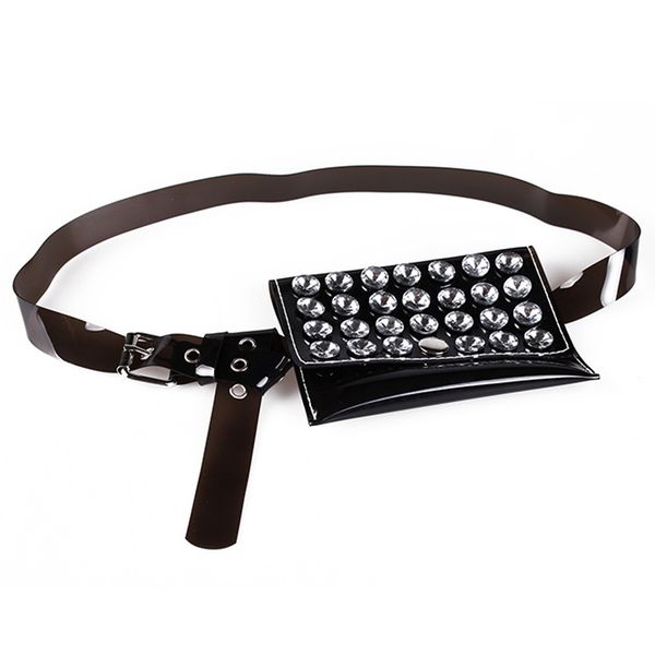

emarald women waist bag fanny pack hip purse clear transparent pvc coin pearl fanny packs for girls women's waist bags