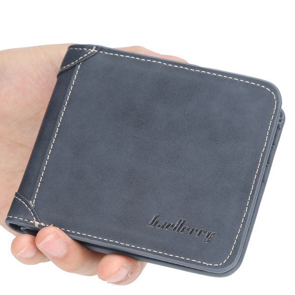 

men's wallet multi-card card package exquisite fashion simple cross section matte leather retro wallet ing, Red;black