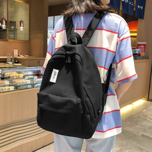 

new fashion women backpack for school teenagers black school bag female bookbag mochila girl canvas backpack