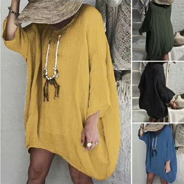 

plus size women designer tshirts fashion casual loose solid color long sleeve crew neck casual womens clothing, White