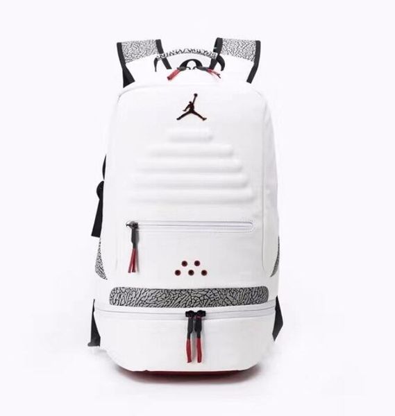 

new backpack aj3 cement crack men women backpacks basketball bag brand teens sports backpack couple travel bag bags