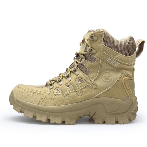 

dropshipping big size desert tactical mens boots wear-resisting army boots men waterproof outdoor hiking men combat ankle, Black