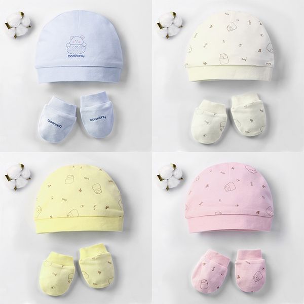 Newborn Baby Infant Girl Toddler Comfy pink Cap Beanie Hat Big bow /& mittens