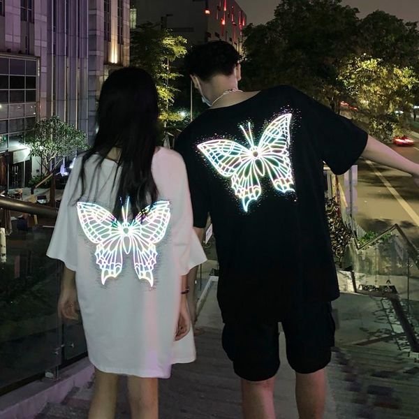 

2020 top бабочки алмазной футболка женских модули супер огнь цвет алмаз бабочка отражающего дизайн верхняя пара платье, White