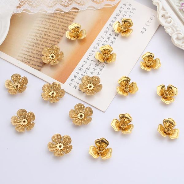 

30pc/lot metal alloy copper flowers leaves butterfly leaf beads caps gold plated for jewelry crafts making materials accessories, Blue;slivery
