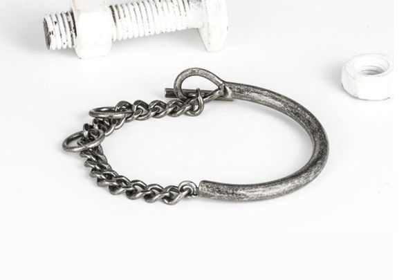

wholesale- chain titanium steel men and women fine bracelets personality wild curved couple bracelets european and american jewelr, Black