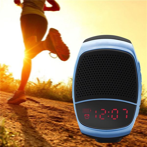 

smart watch speaker sports wireless bluetooth speaker hands-call tf card playing fm radio self-timer time display new