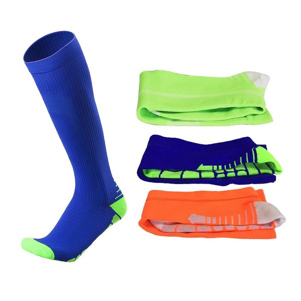 

sport socks long tube gradient multicolor sports shaping thigh compression socks breathable running basketball cycling sock, Black