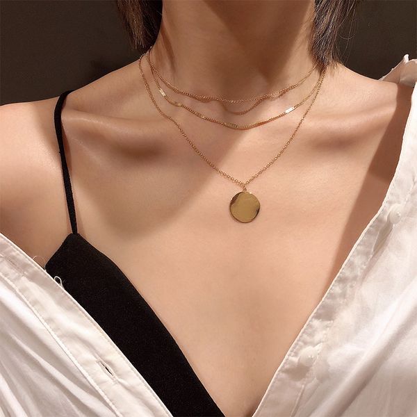

korean style simple french neck jewelry necklace female mori student neck clavicle chain korean necklace collar accessories, Golden;silver