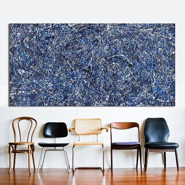 

blue background modern wall art hd print home decor abstract art oil painting on canvas jk15