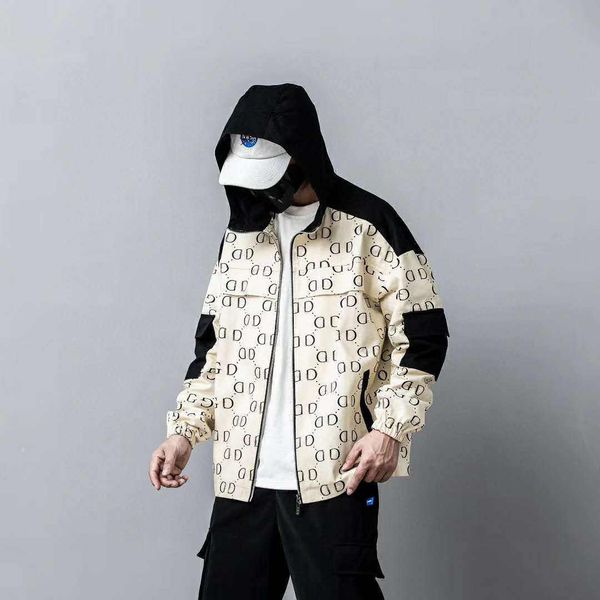 

дизайнерская мужская куртка с капюшоном мода s / f бренд куртки с буквой g печатных мужчин уличная ветровка толстовки размер m-xl yf203144, Black;brown