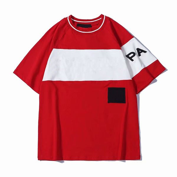 

19ss letters embroidery designer t shirt for women tee shirts summer casual streetwear men short sleeve clothing crew neck s-2xl, White