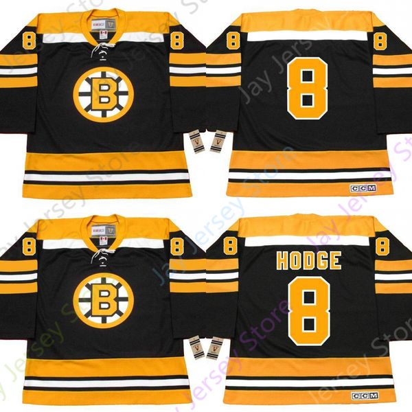 

Custom KEN HODGE Boston Bruins 1970 CCM Vintage Throwback Away Hockey Jersey