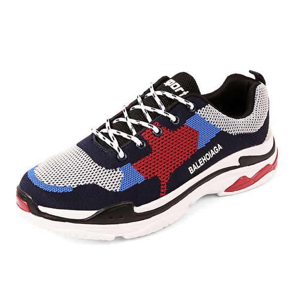 

autumn breathable men shoes casual shoes men fashions male mesh sneakers big size zapatillas hombre blue 2019 new, Black