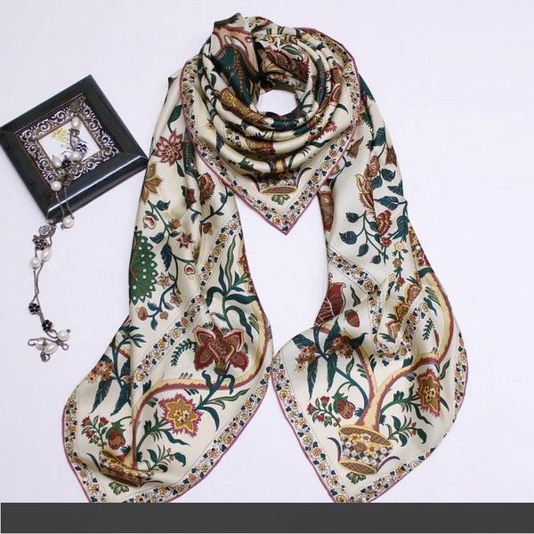 

2019 высокое качество роскошные шарфы для женщин элегантный роскошный шарф 100% настоящий шелк квадратные шарфы и платки обертывания хиджабы, Blue;gray