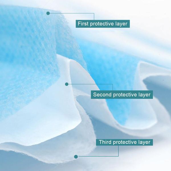 

24h shipping 50pcs disposable face masks 3-layers ffp3 ffp2 kn95 mouth non woven anti-dust anti-bacterial earloops breathing safety masks 04