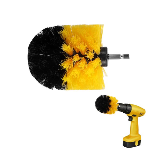 

3.5 inch electric floor cleaning brush drill power tool for removing stubborn stains on stone mable ceramic tile yellow