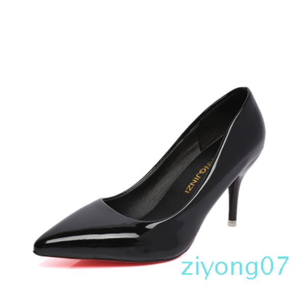 

l01 new high heel women sandals slippers real leather high heel women's shoes for banquet party nightclub z07, Black