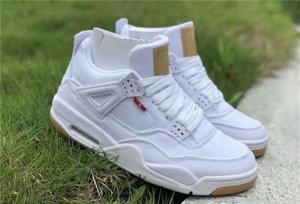 

new with box brand og 4 denim 4s black white jean jiont limited for man basketball shoes ao2571-001 sneakers