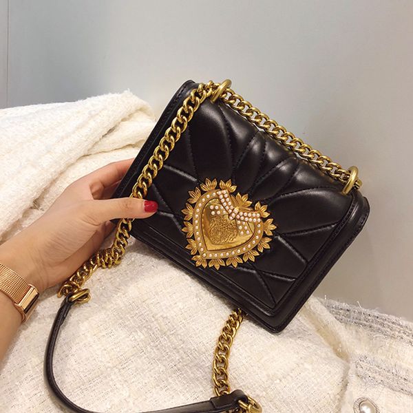 

дамы металл любовь сердце шаблон цепи плеча crossbody сумки высокого качества женщин кожаные сумки сцепления мешок вечера t05