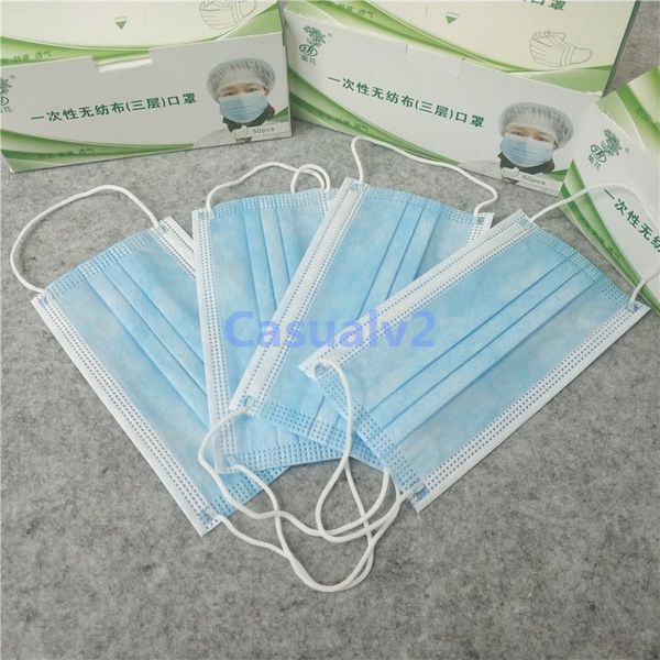 

бесплатная доставка новый dhl 50 лицо одноразовая маска 3 слоя нетканые антипылевые водонепроницаемые маски мягкие дышащие доказательство фи