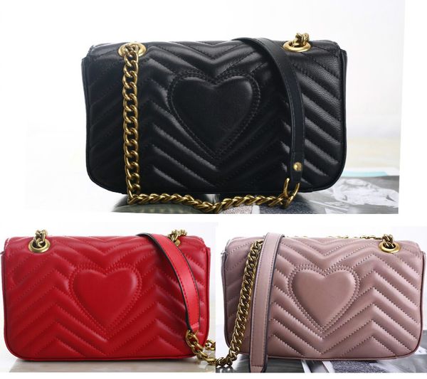 

Marmont bag 443497 luxury handbag de igner handbag original oft heep kin genuine leather women houlder bag come with box