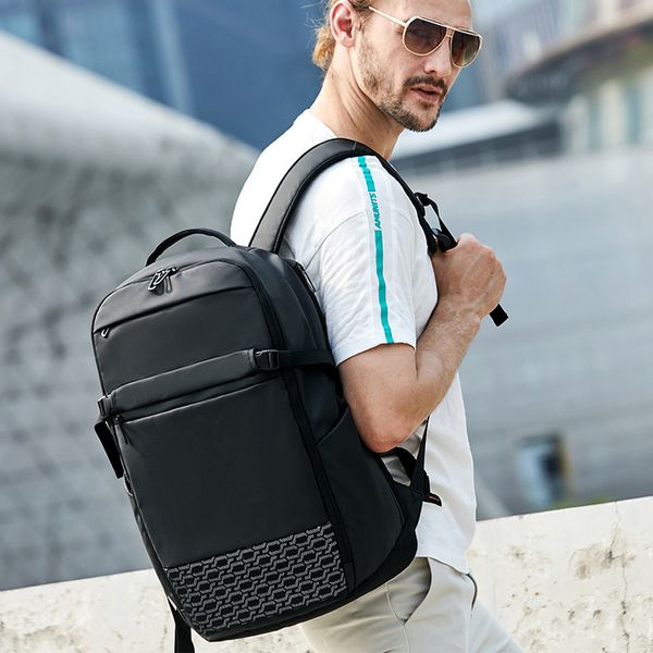 

2019 new business mens backpack multi function expandable computer bag waterproof antitheft outdoor travel bag