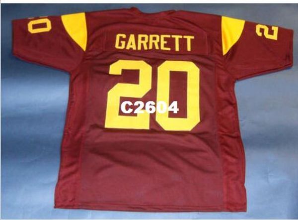 

men custom #20 mike garrett custom usc trojans scal college jersey size s-4xl or custom any name or number jersey, Black;red