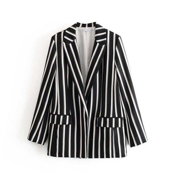 

fashion woman dt75-27340 новый европейский и американский ветер новый костюм черно-белые полосы куртка костюм, Black;brown