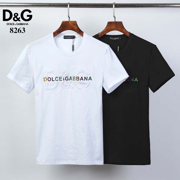 

2020ss spring and summer new high grade cotton printing short sleeve round neck panel t-shirt size: -l-xl-xxl-xxxl w2, White;black