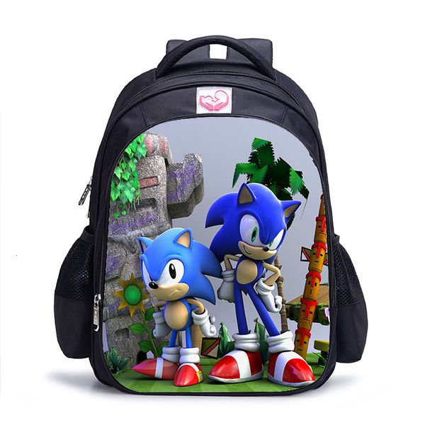 

designer backpack 16 inch sonic boom hedgehogs children school bags orthopedic backpack kids school boys girls infantil catoon bags gift