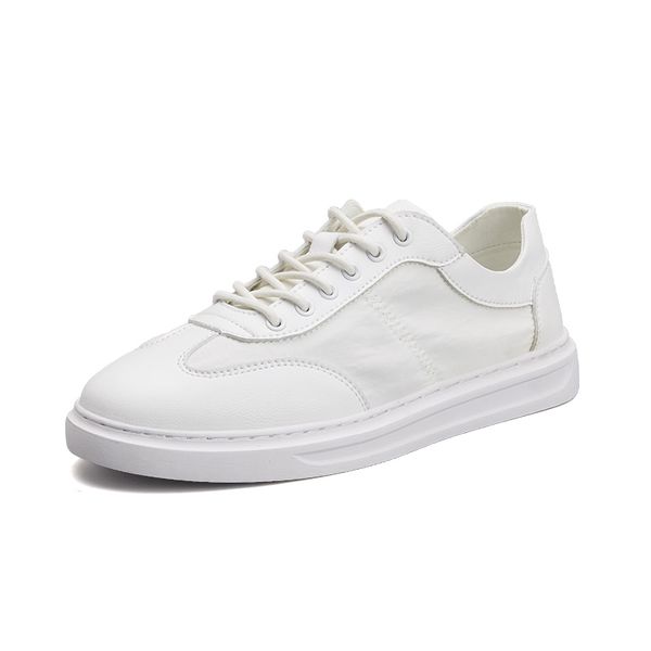 

tenis feminino fashion walking footwear outdoor breathable sneakers men's pu leather business casual shoes for male flats *, Black