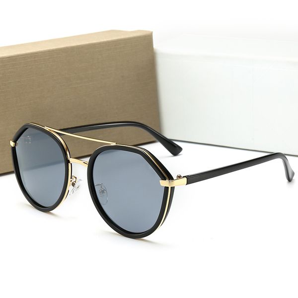 

15 color to choo e brand de igner men women polarized ungla e emi rimle un gla e gold frame polaroid len with brown ca e and box
