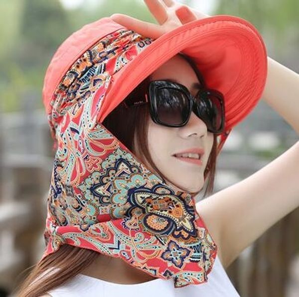 

summer women's sun hat sun-proof uv-proof women's cycling bicycle bicycle face-covering folding outdoor beach sun hat, Blue;gray