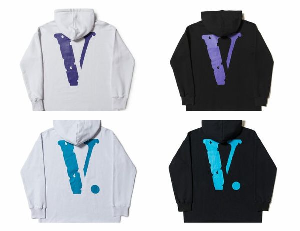 

vlone vlone череп толстовка толстовка мужчины женщины куртки tracksuit hip hop streetwear harajuku winter coat brand sport с капюшоном мода, Black