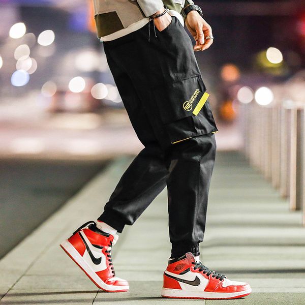 

весна и осень тонкие мужчины средней талии вышивка стирка 9 брюки большой размер спецодежды чистый хлопок брюки, White;black