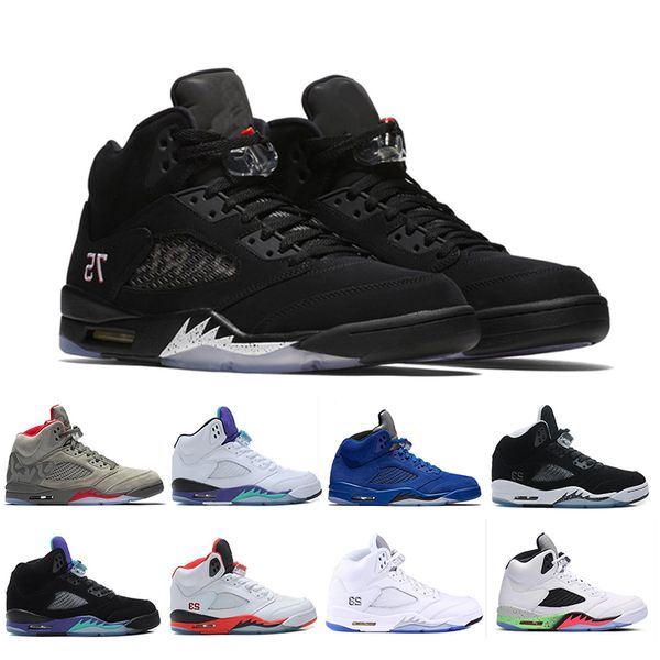 

new arrival mens basketball shoes 5s v bcfc paris psg x black white og metallic oreo massage designer trainers sneakers men shoe