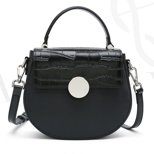 

women handbag genuine leather bags for women cowhide shoulder bag crocodile pattern andle ladies lock fashion bags new