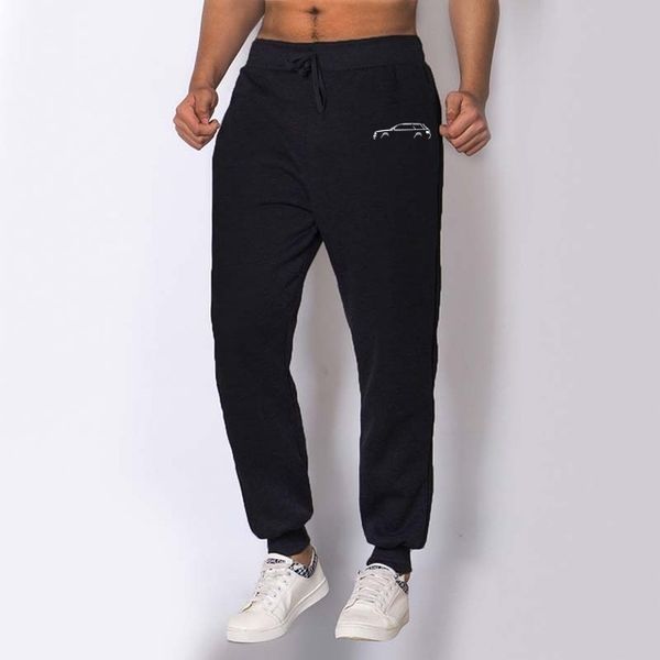 

мужские брюки тренажерных залов молодежные брюки мужские шнурком эластичный пояс sweatpants марка автомобиля quattro tt rs r8 rs6 rs4 s line, Black