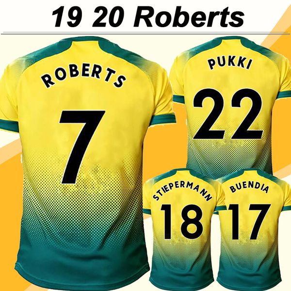 

19 20 norwich city mens soccer jerseys roberts buendia stiepermann pukki home football shirts new hernandez leitner vrancic uniforms, Black;yellow