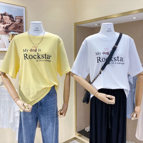 

letter white short-sleeved t-shirt female 2020 east gate midi loose letter white short-sleeved t-shirt female 2020 east gate midi loose