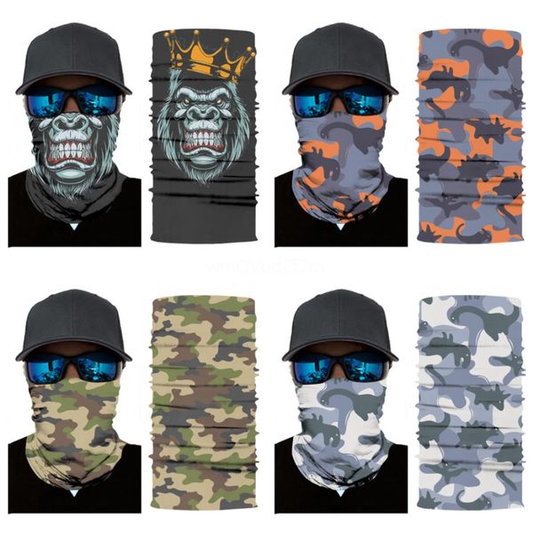 

outdoor sport hiking scarves fashion skull girl cartoon animal print face bandana magic skull scarf headwrap balaclava sunscreen#373, Blue;black