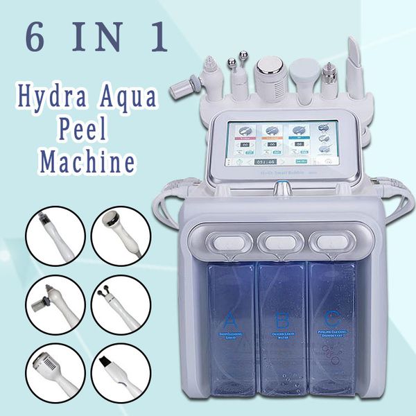 

6in1 h2-o2 hydra дермабразия rf био-подъема спа для лица hydro микродермабразия лица машина / вода дермабразия холодной молоток кислорода сп