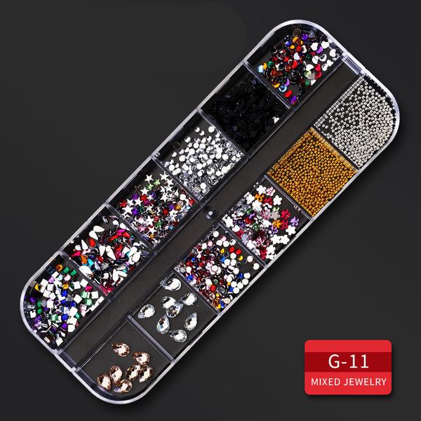 

multi-size nail rhinestones 3d crystal glass nail stones mixed colors diy art decorations gold silver rhinestone, Silver;gold