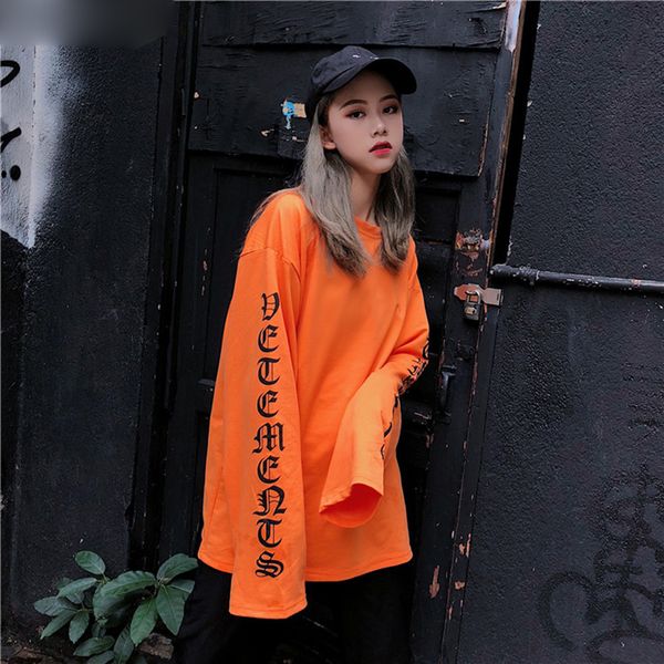 

женщины одежда tee shirt femme t shirt женщины осень o шеи письмо сыпучие bf harajuku женщин корейский стиль модный хоп студенты chic, White