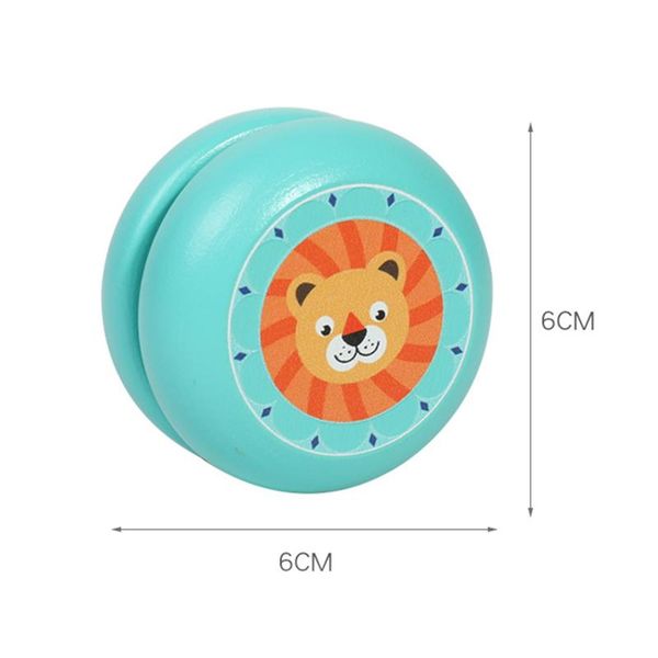 

2pcs wooden yo-yo toys lovely cartoon animal pattern yoyo toy ball toy for kids children