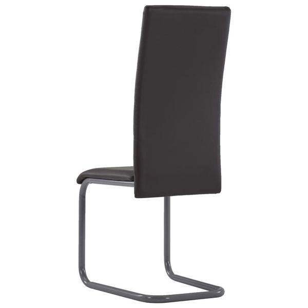 

dining chairs 2 pcs. brown artificial leather patio benches