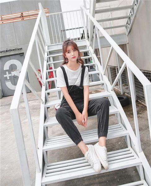 

women's jeans grey for women summer fashion beam feet denim overalls loose simple slim was thin nine points casual ladies, Blue