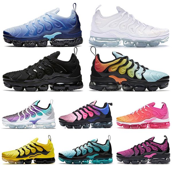 

new arrival 2019 men sneakers tn plus mens running shoes bumblebee tripler black golden white hyper violet betrue grape womens trainers